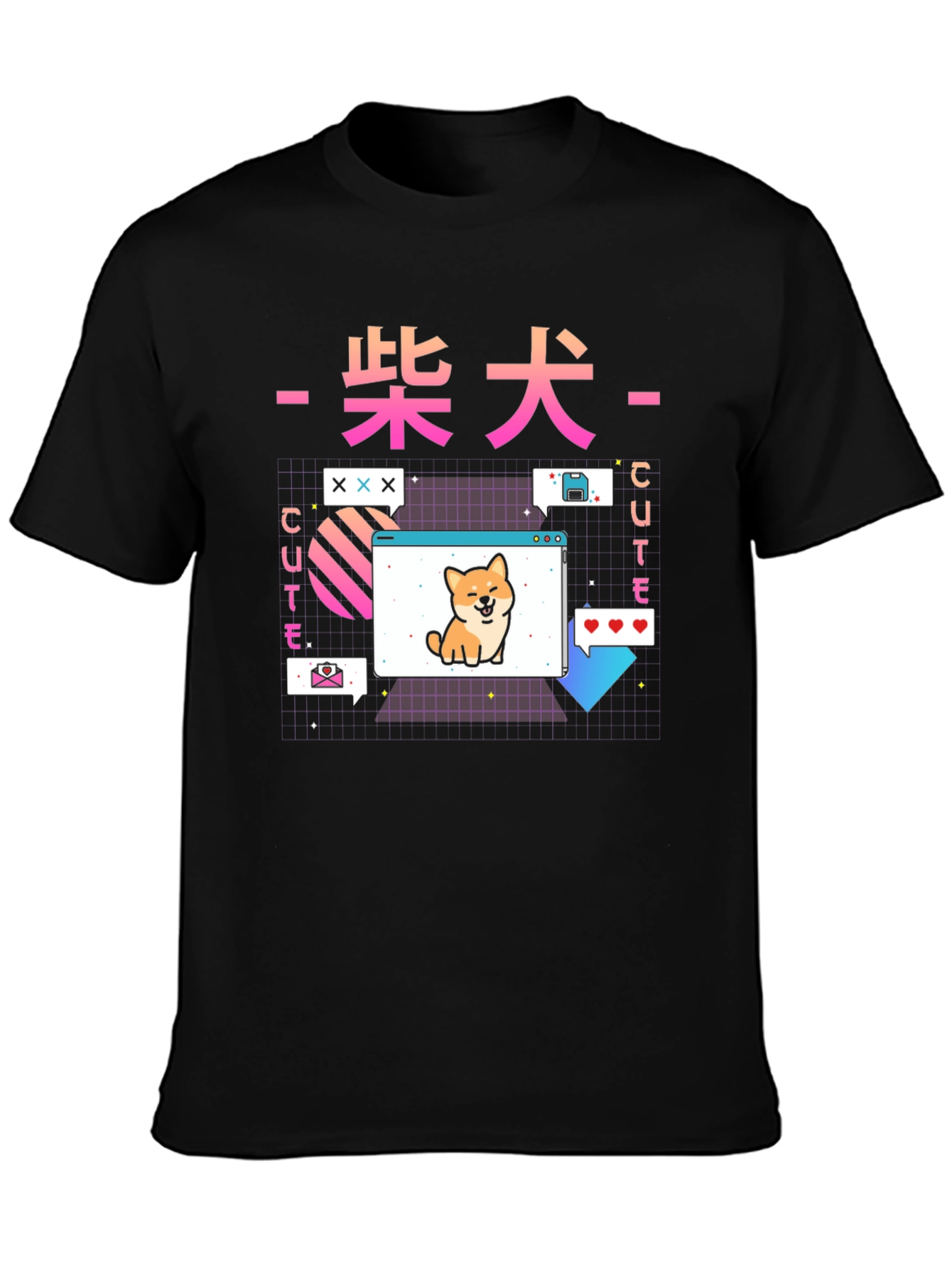Retro Anime Shiba Inu T-Shirt – Kawaii Dog Lover Tee