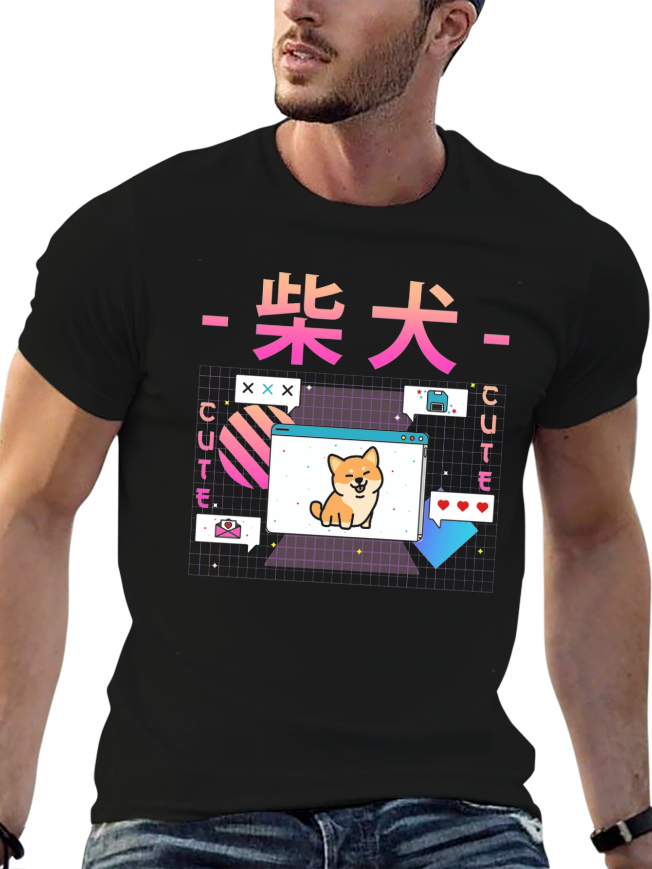 Retro Anime Shiba Inu T-Shirt – Kawaii Dog Lover Tee