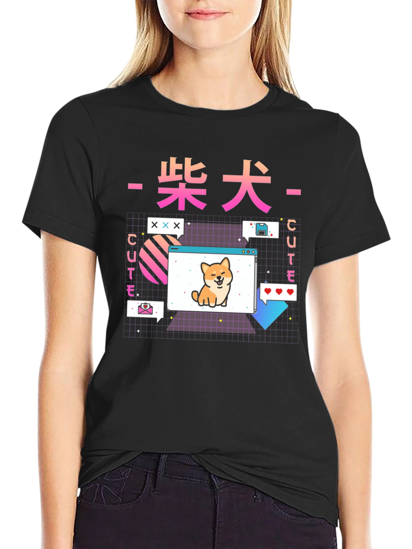 Retro Anime Shiba Inu T-Shirt – Kawaii Dog Lover Tee