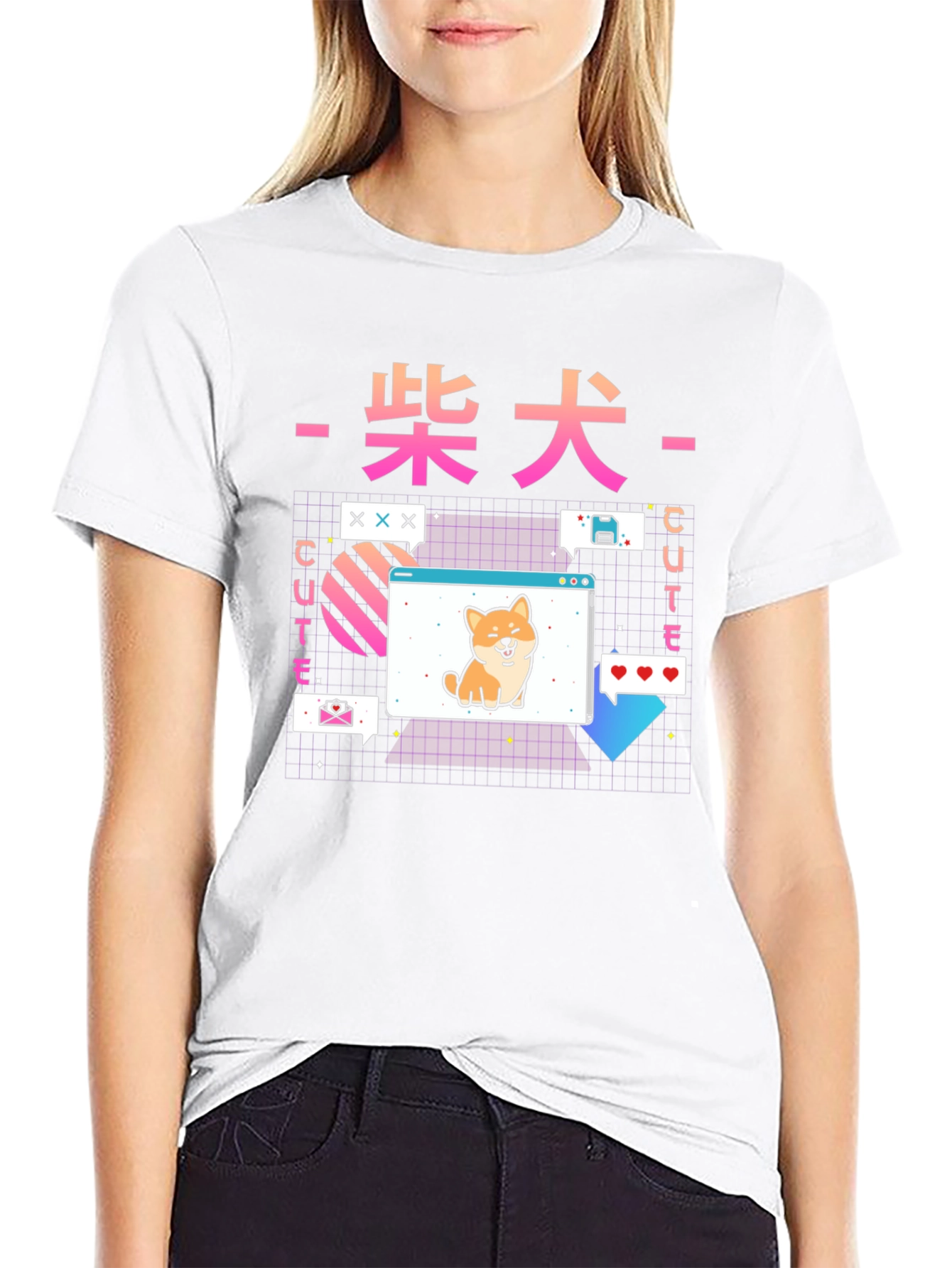 Retro Anime Shiba Inu T-Shirt – Kawaii Dog Lover Tee