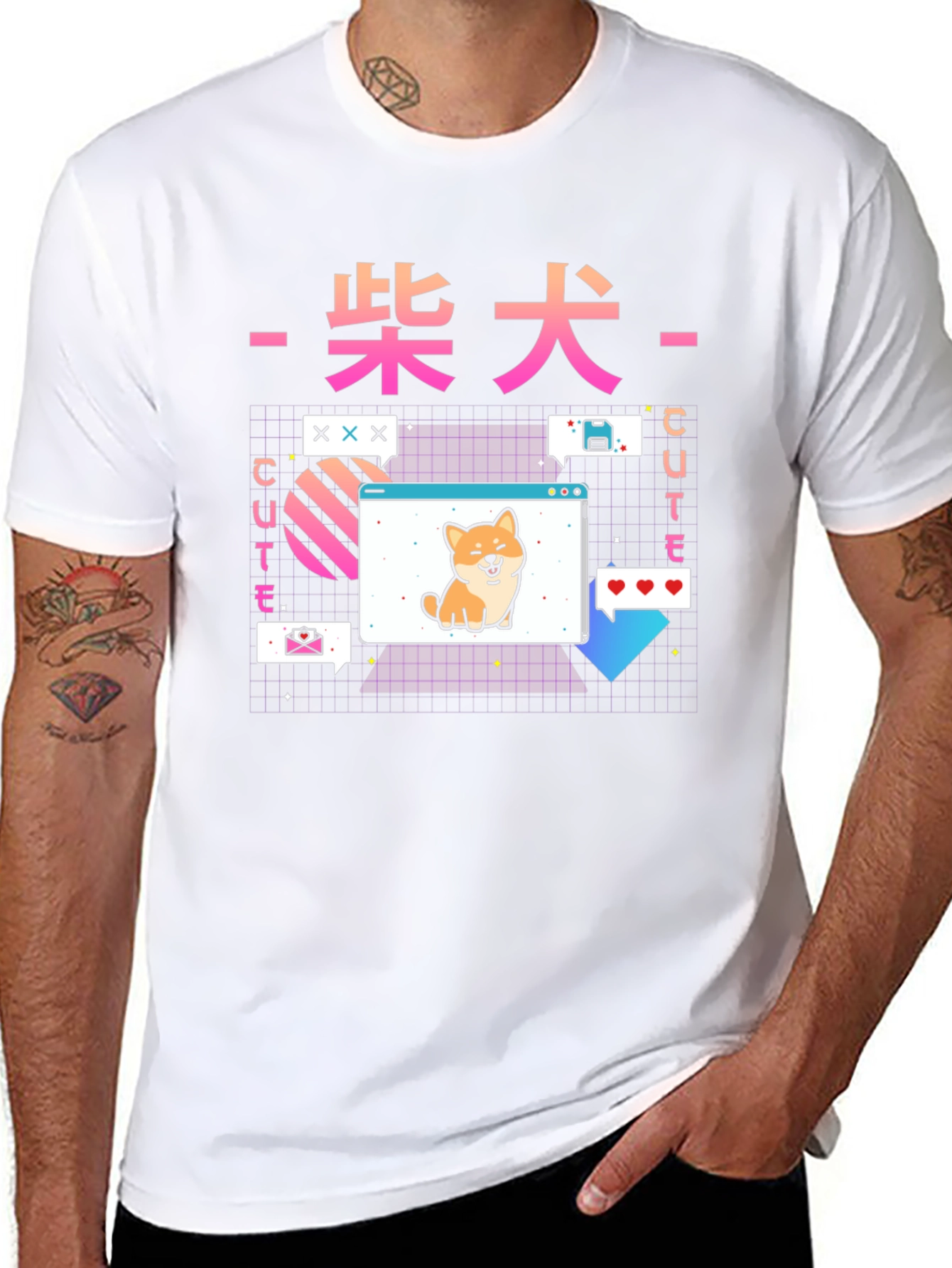 Retro Anime Shiba Inu T-Shirt – Kawaii Dog Lover Tee