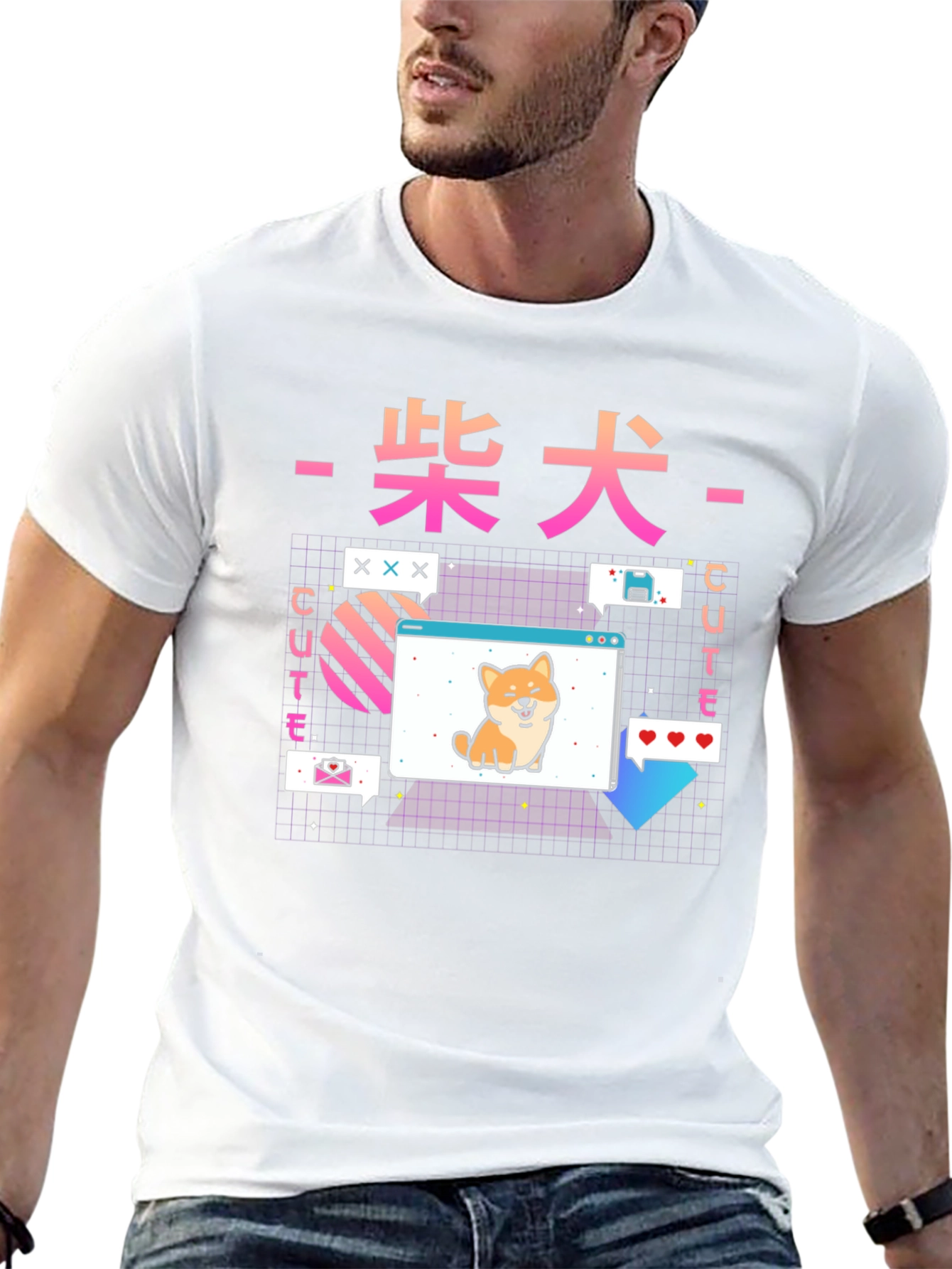 Retro Anime Shiba Inu T-Shirt – Kawaii Dog Lover Tee