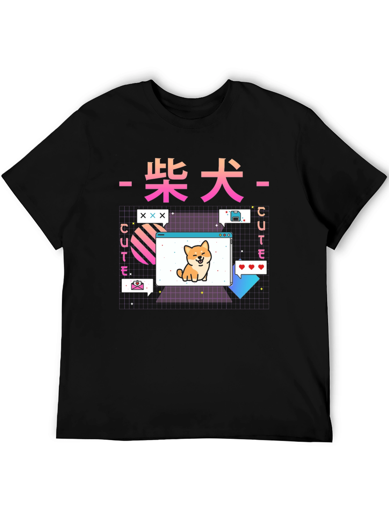 Retro Anime Shiba Inu T-Shirt – Kawaii Dog Lover Tee