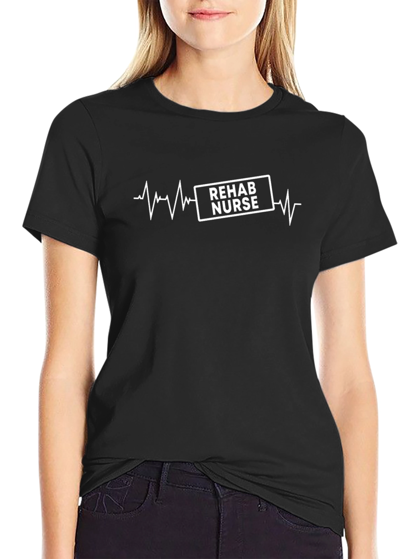 Rehab Nurse T-Shirt with Heartbeat Design