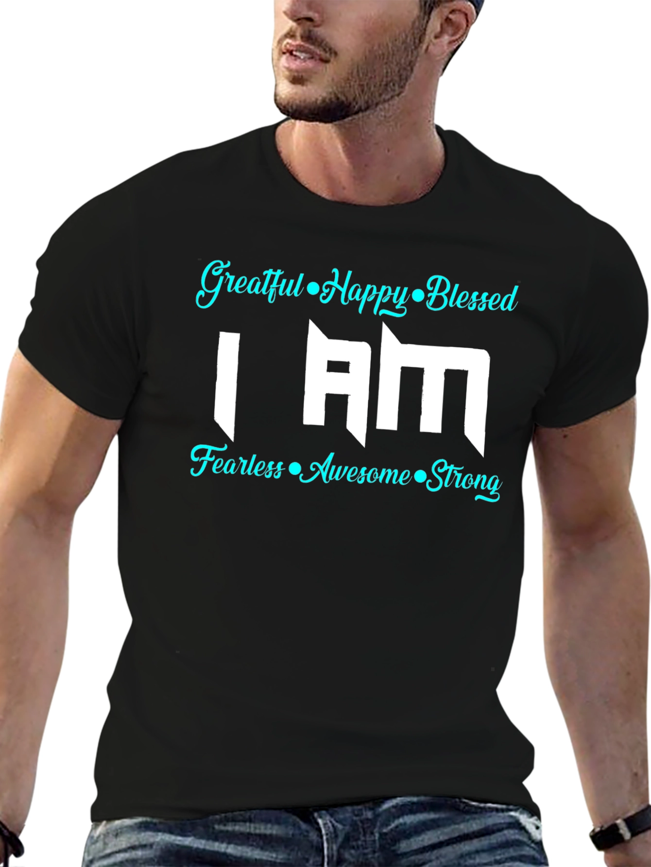 Grateful Happy Blessed Graphic T-Shirt