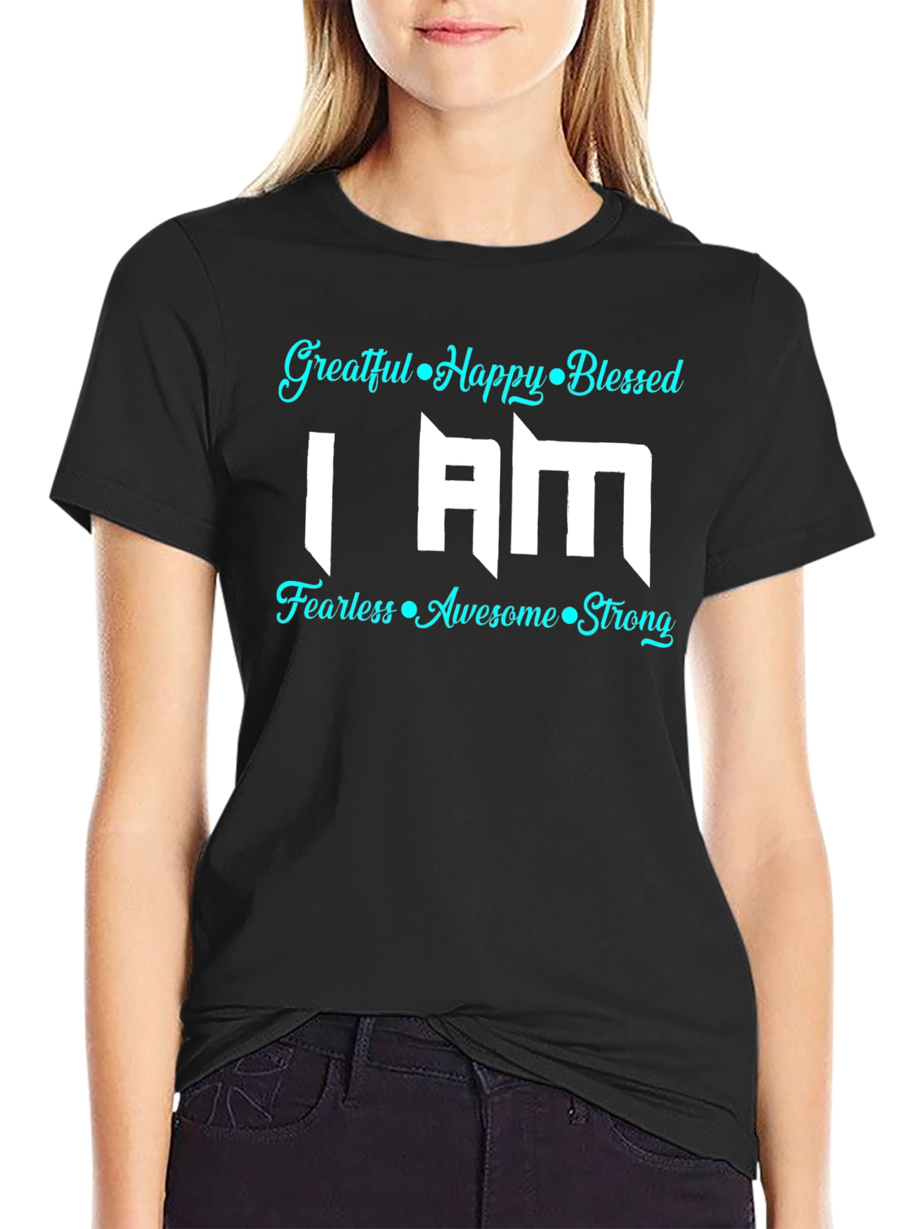 Grateful Happy Blessed Graphic T-Shirt