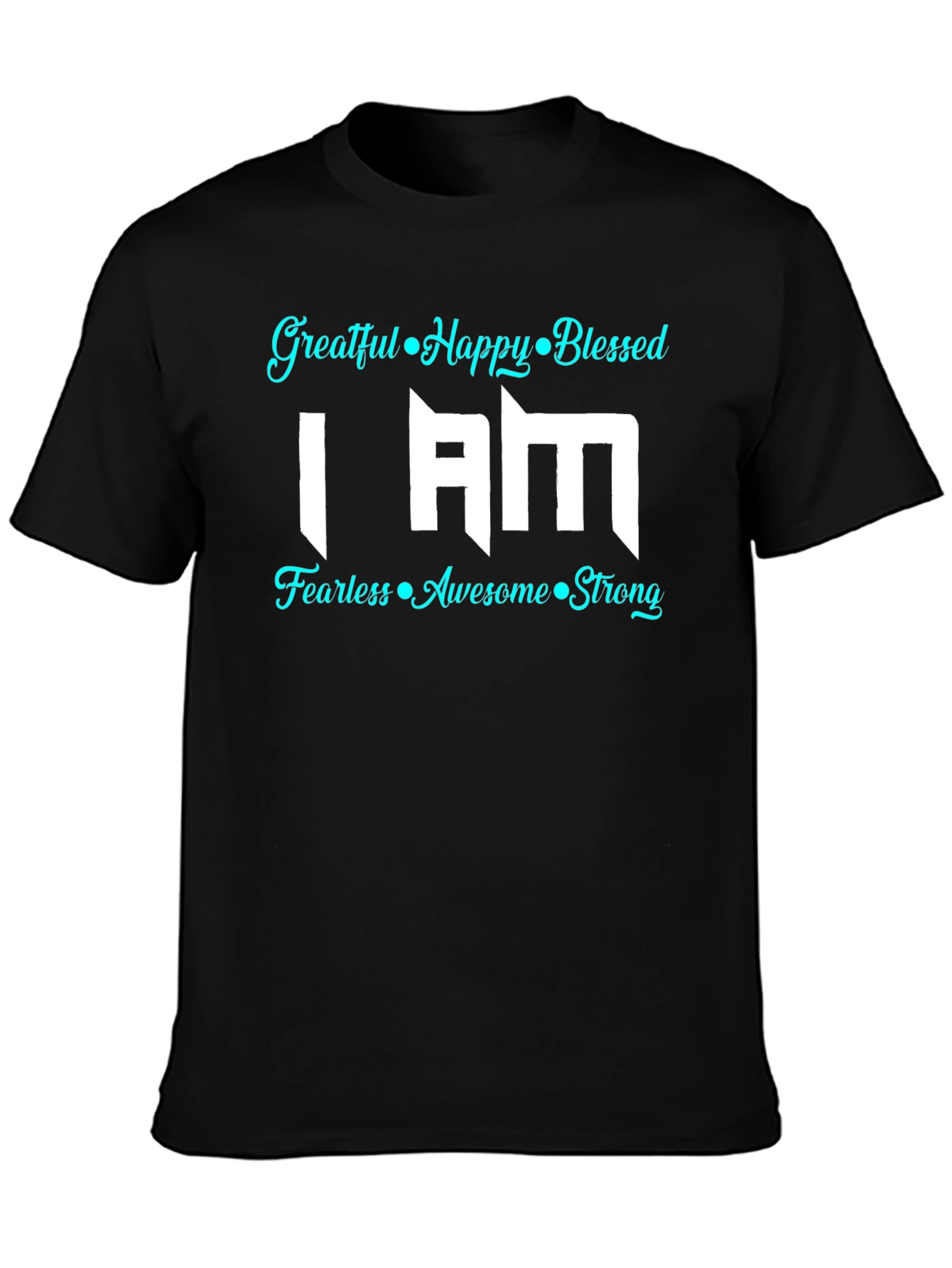 Grateful Happy Blessed Graphic T-Shirt