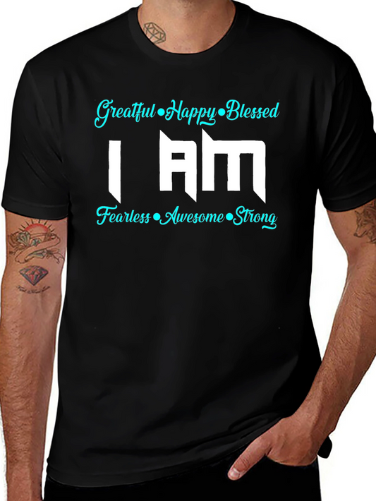Grateful Happy Blessed Graphic T-Shirt