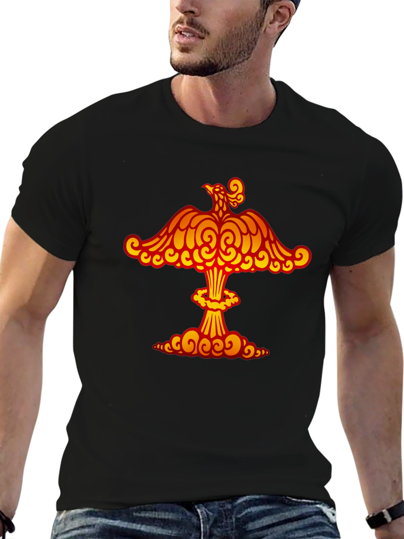 Phoenix Atomic Cloud T-Shirt - Artistic Graphic Tee