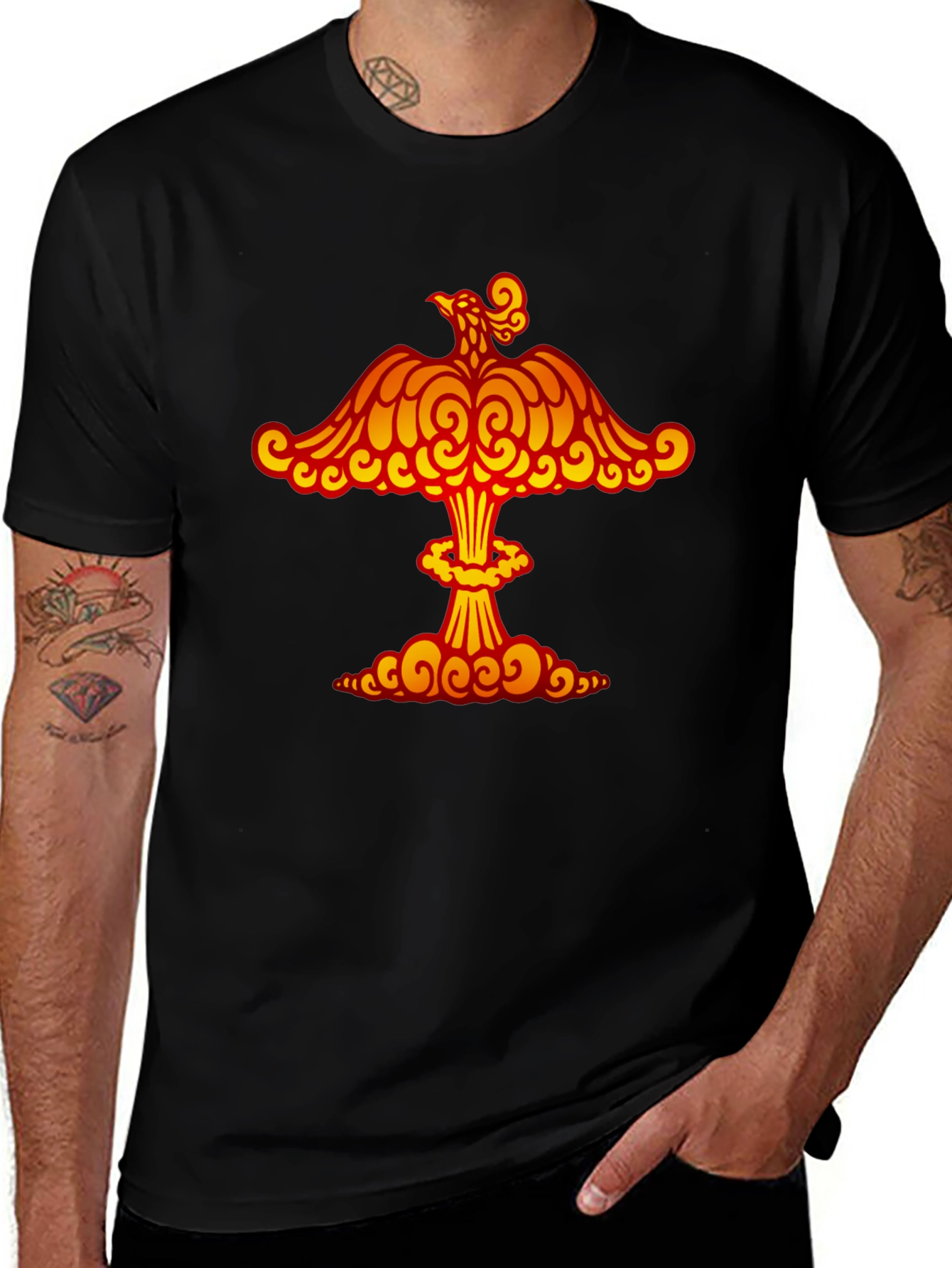 Phoenix Atomic Cloud T-Shirt - Artistic Graphic Tee