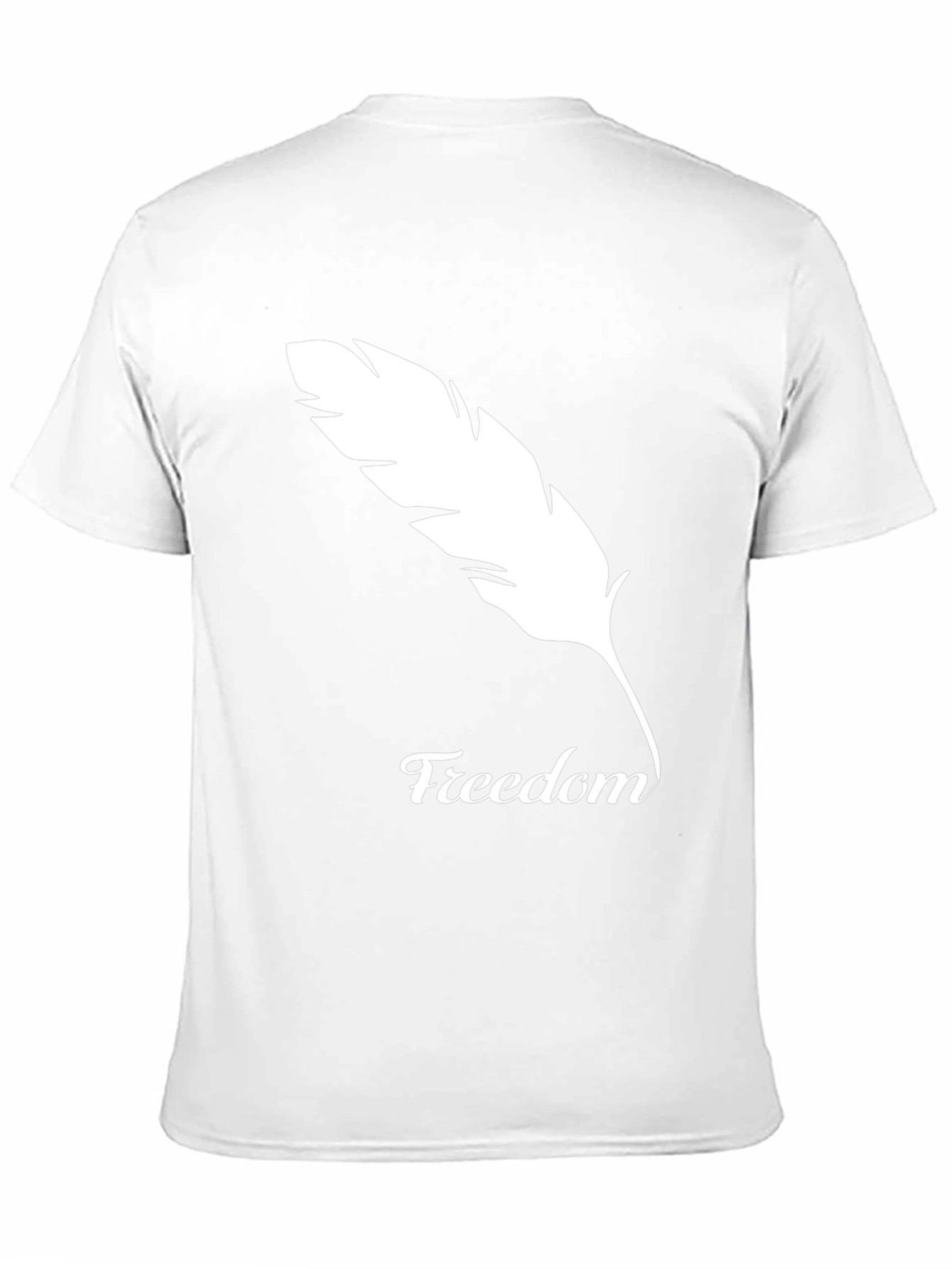 Freedom Feather Graphic Tee - Soft Black Cotton