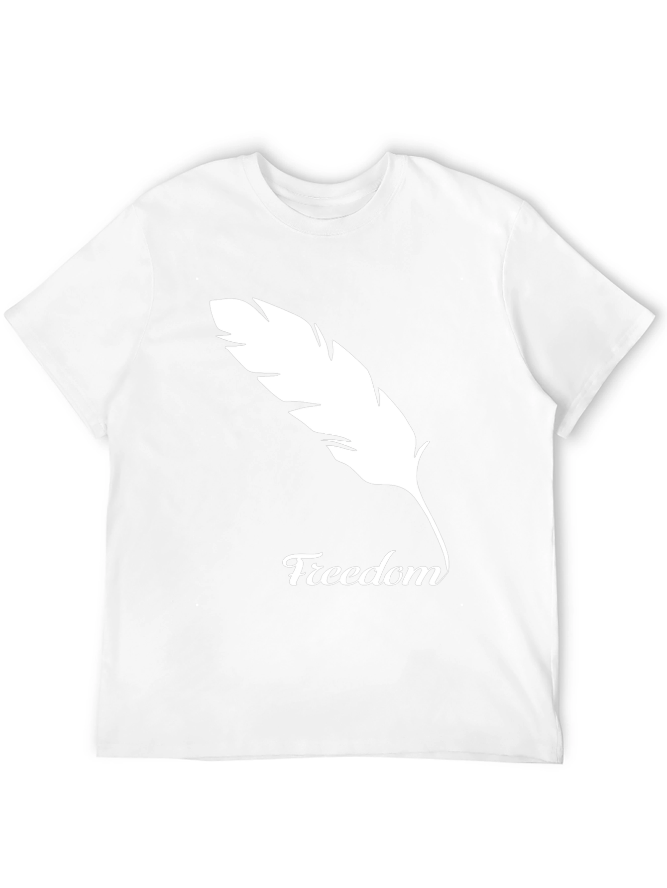 Freedom Feather Graphic Tee - Soft Black Cotton