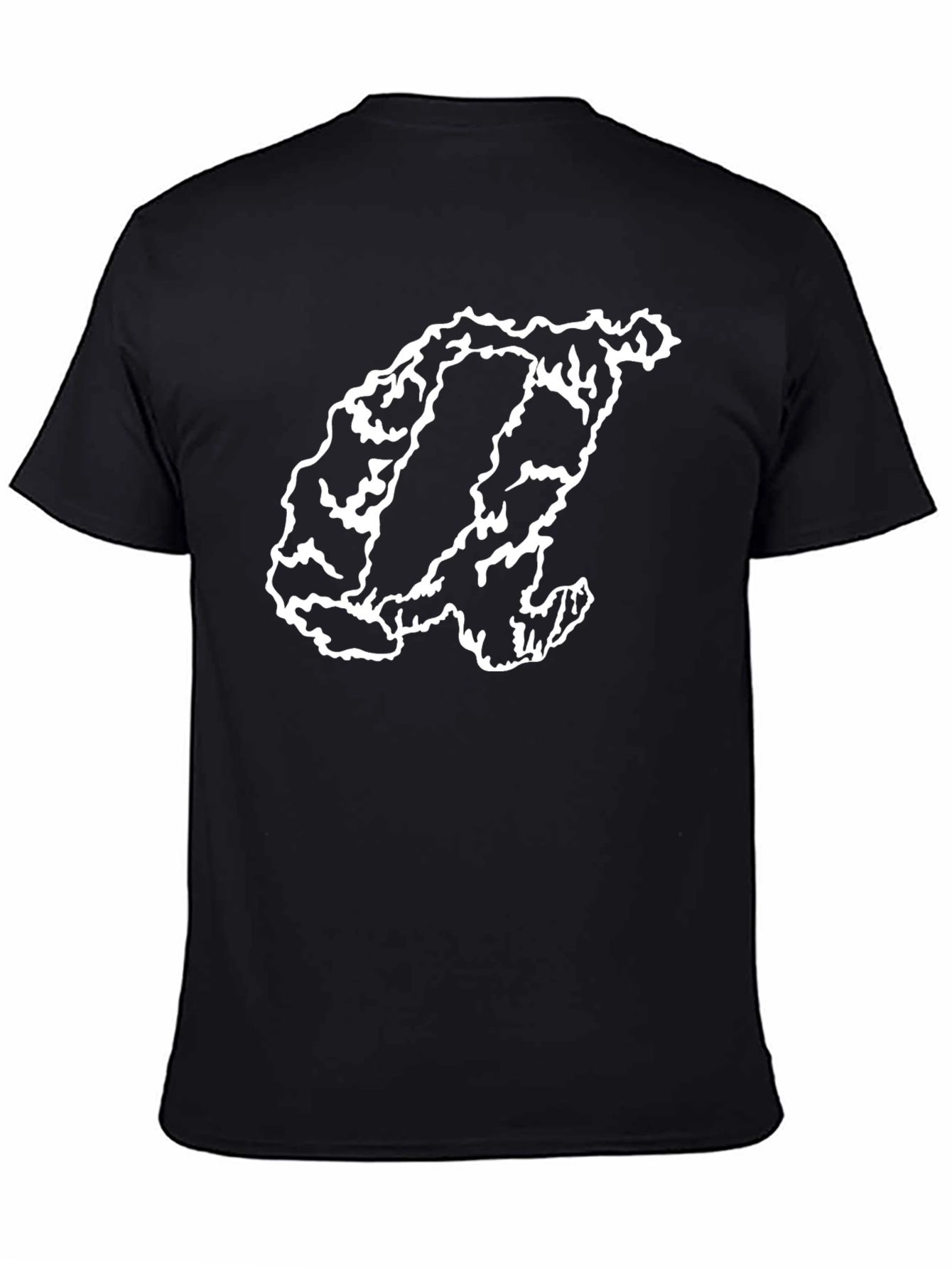 Abstract Design Black Tee - Modern Casual Style