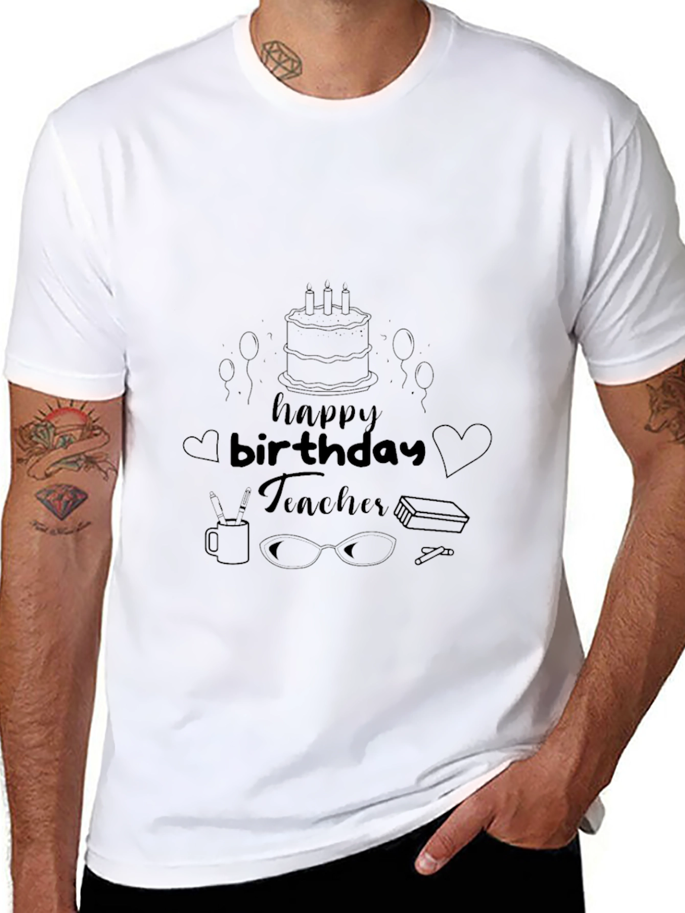 Happy Birthday Teacher Graphic T-Shirt