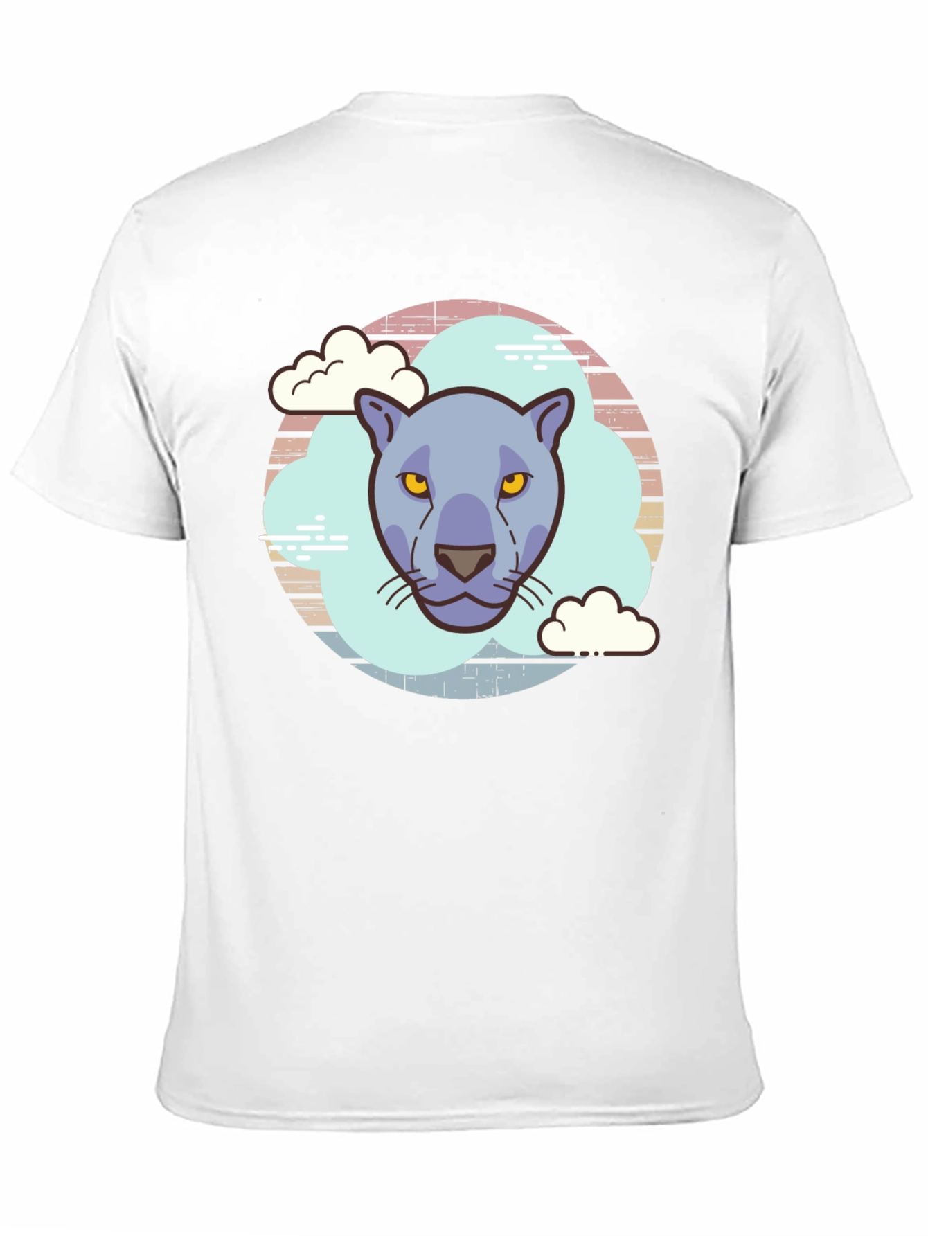 Cool Cat Graphic Tee - Retro Style Black T-Shirt