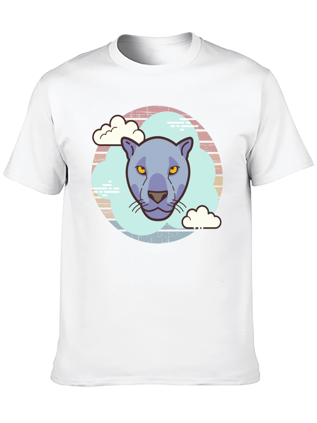 Cool Cat Graphic Tee - Retro Style Black T-Shirt