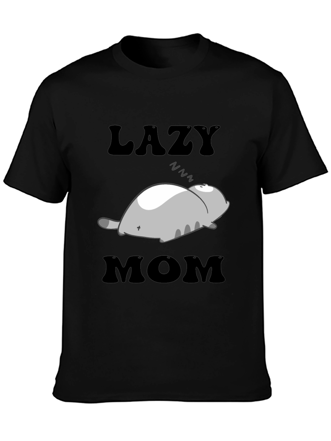Lazy Mom Cat T-Shirt - Womens Relaxed Fit