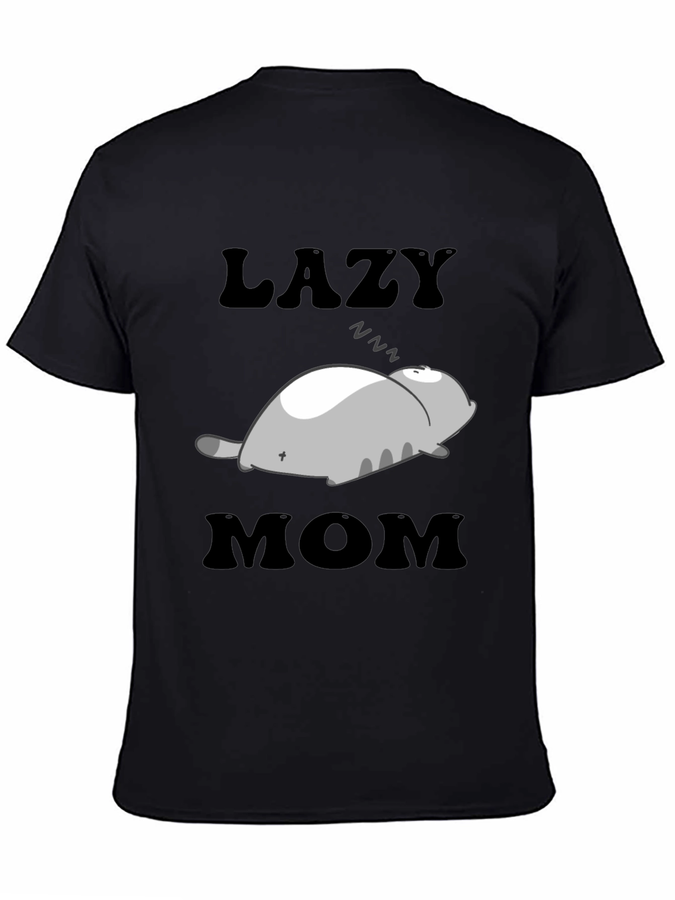 Lazy Mom Cat T-Shirt - Womens Relaxed Fit