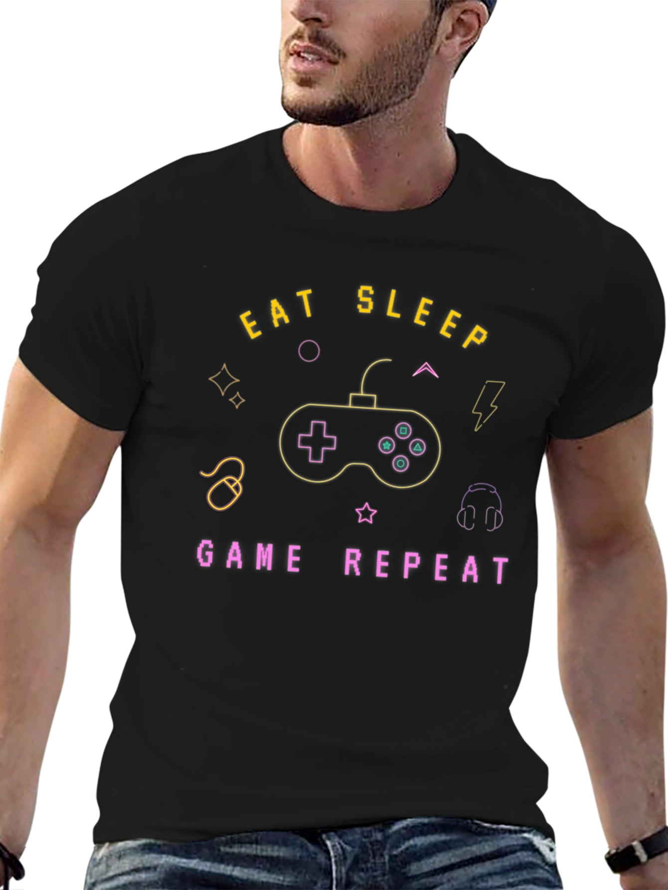 Eat Sleep Game Repeat Gamer T-Shirt
