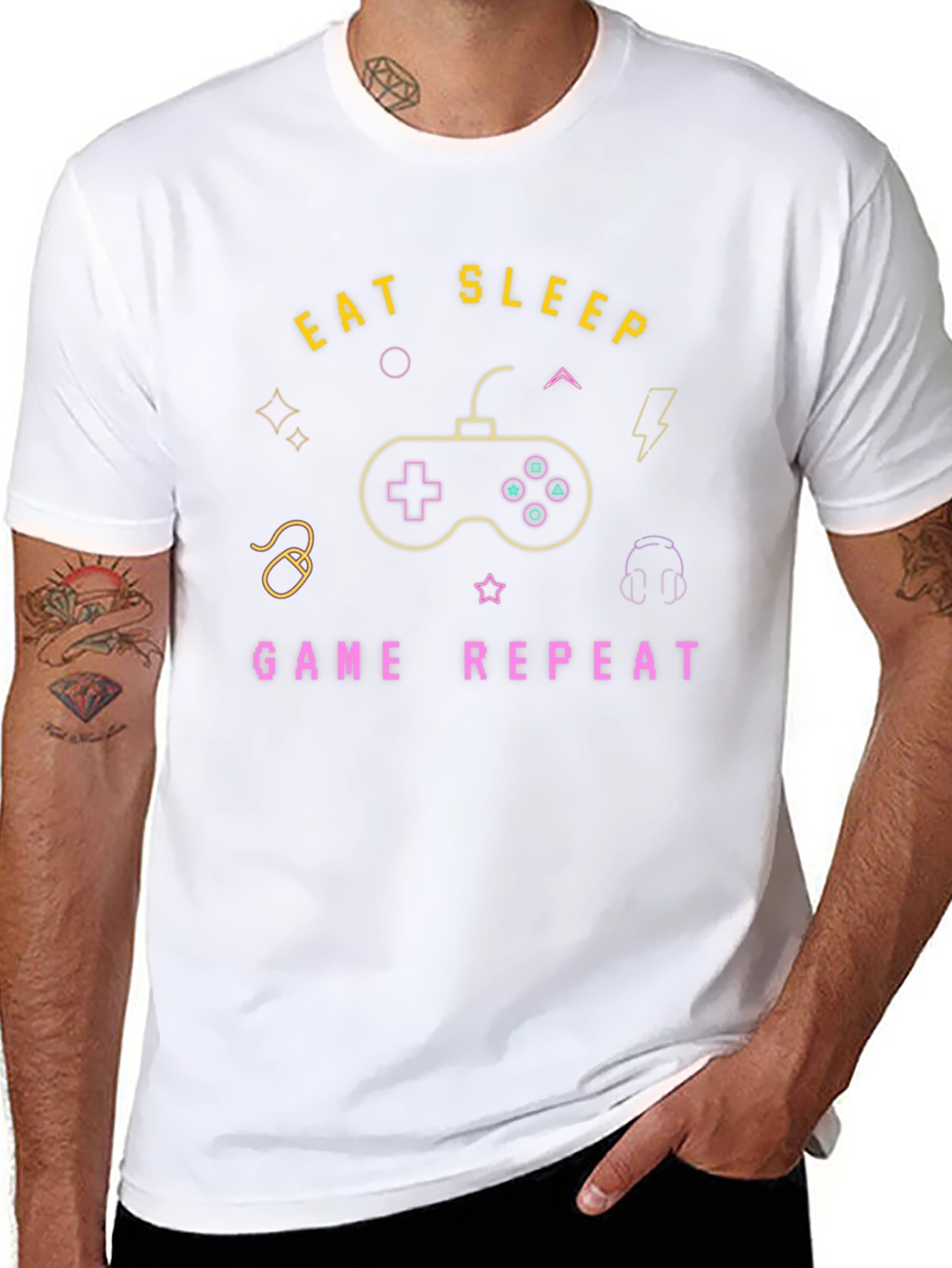 Eat Sleep Game Repeat Gamer T-Shirt