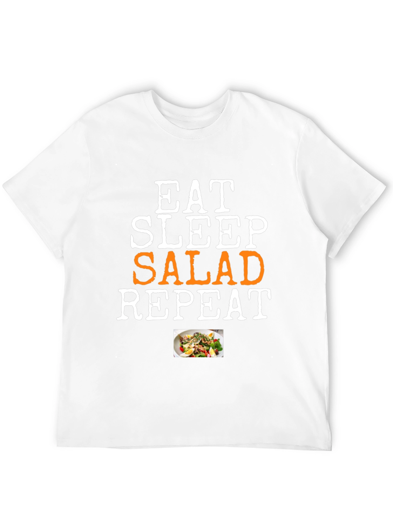 Eat Sleep Salad Repeat T-Shirt - Funny Foodie Tee