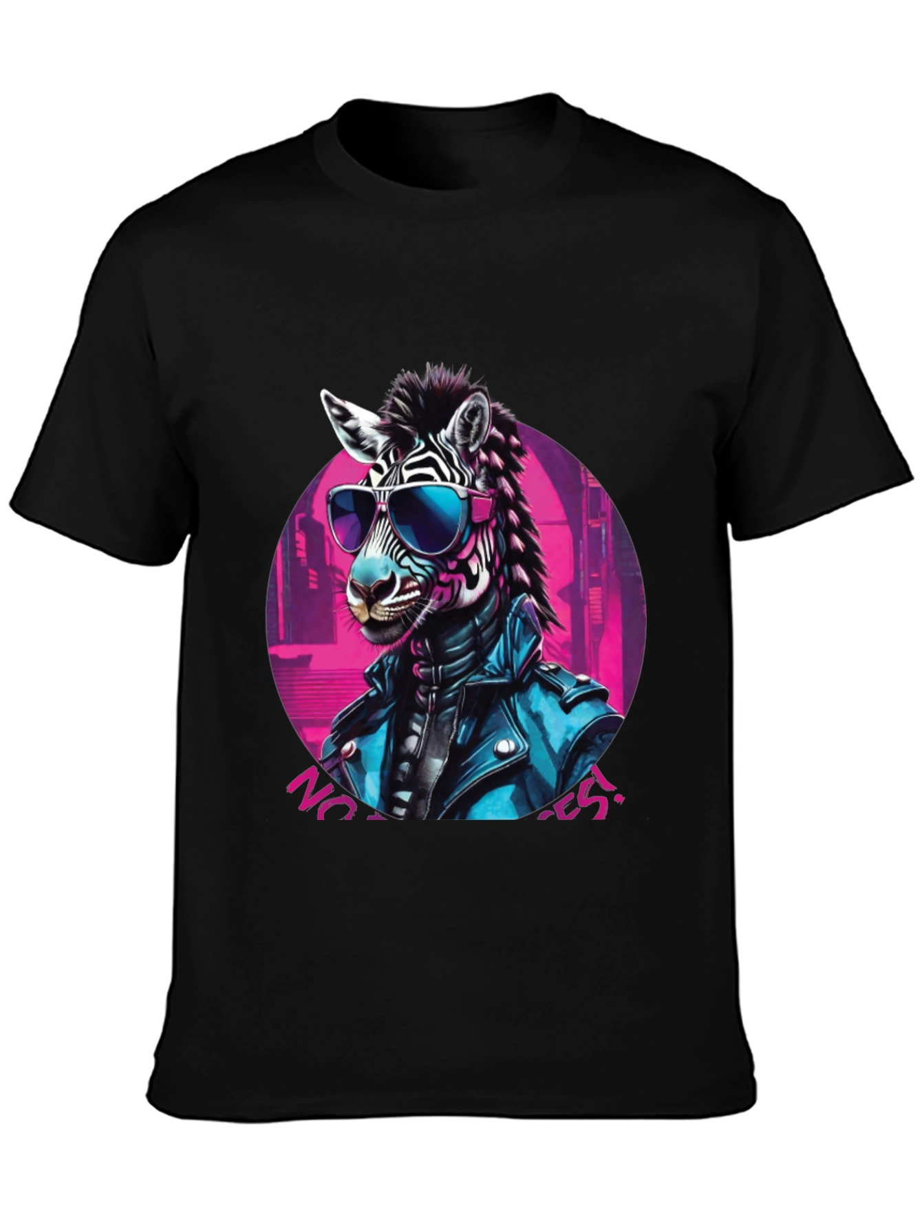 Retro Zebra Graphic Tee - No Excuses!