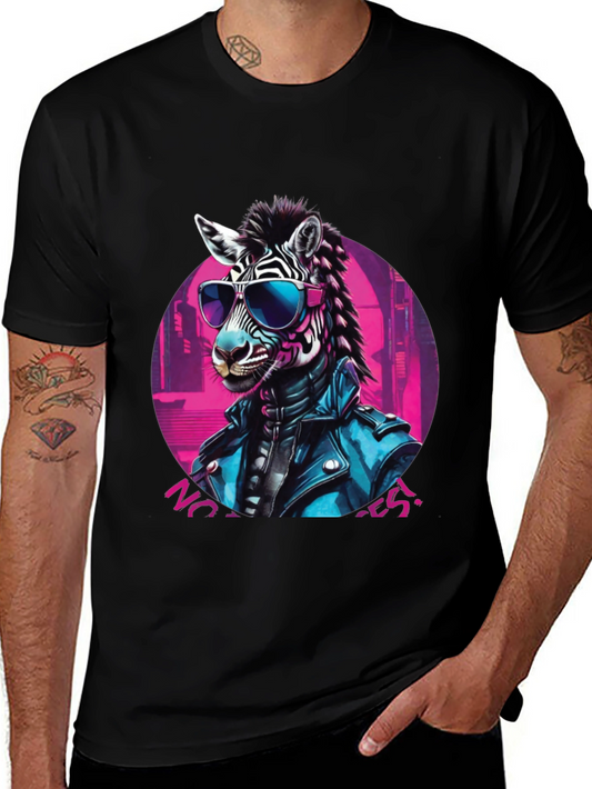 Retro Zebra Graphic Tee - No Excuses!