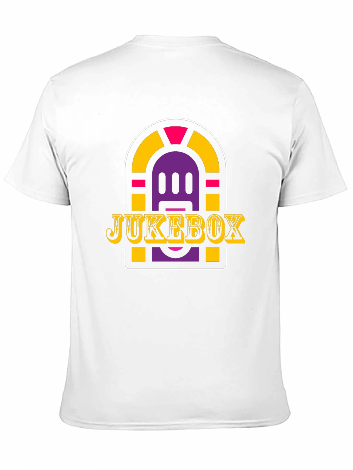 Retro Jukebox Graphic Tee - Black Cotton Blend