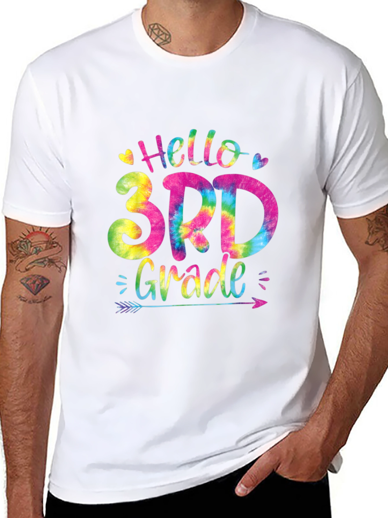 Hello 3rd Grade Tie Dye T-Shirt