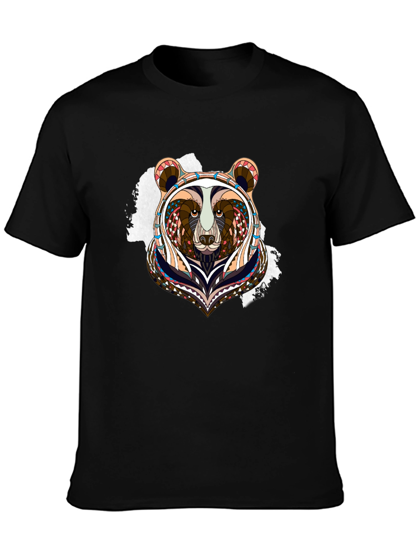 Bear Graphic Tee - Unique Tribal Design