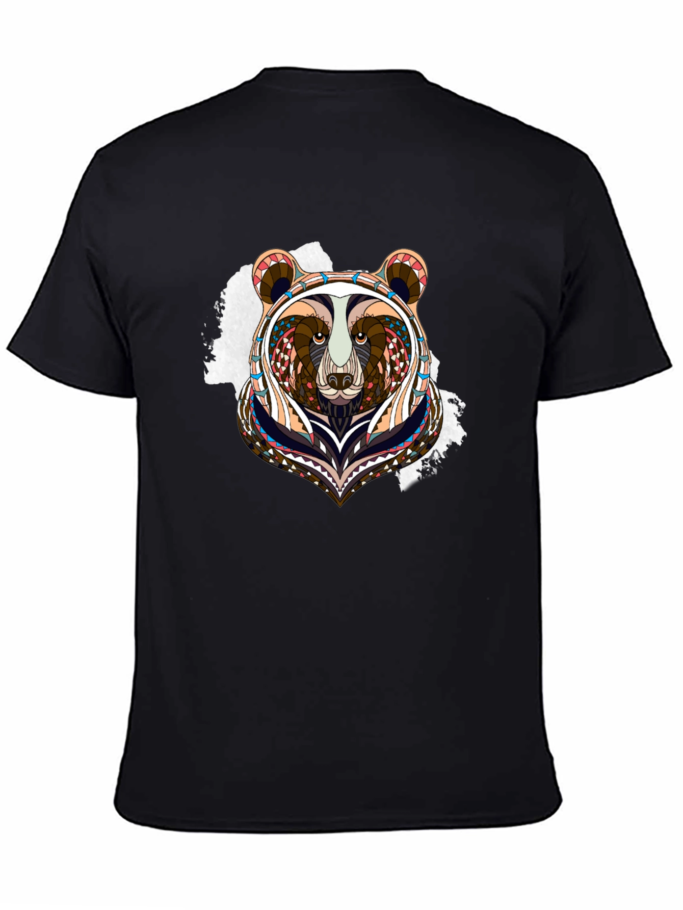 Bear Graphic Tee - Unique Tribal Design