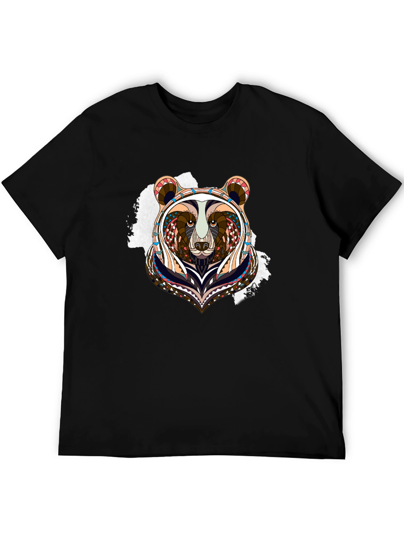 Bear Graphic Tee - Unique Tribal Design