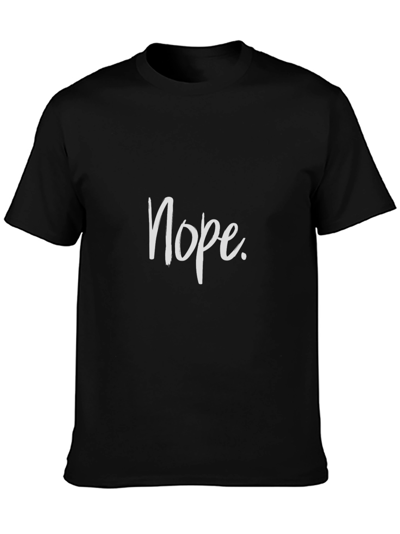 Nope Graphic Tee - Mens Casual Black T-Shirt