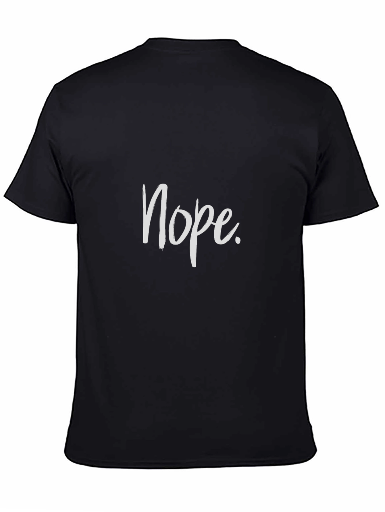 Nope Graphic Tee - Mens Casual Black T-Shirt