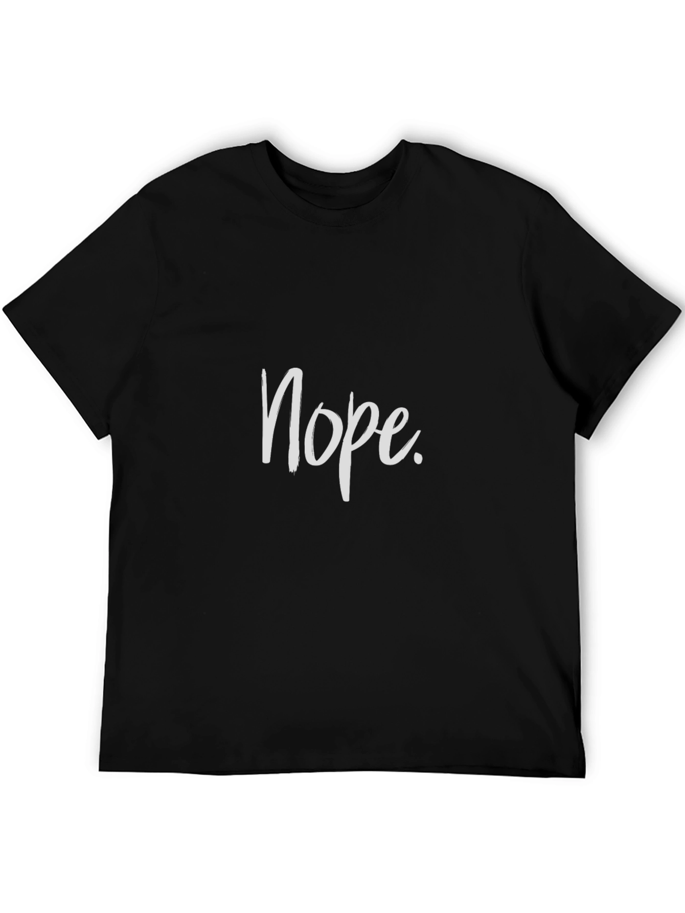 Nope Graphic Tee - Mens Casual Black T-Shirt