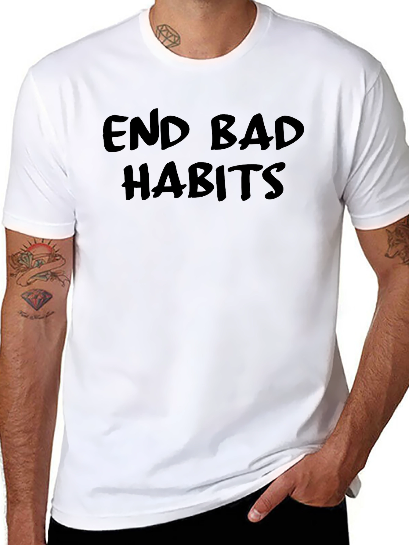 End Bad Habits Black T-Shirt