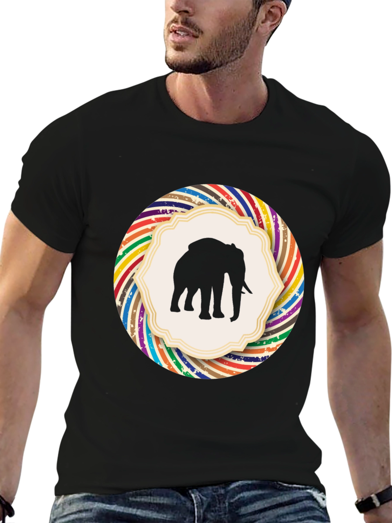 Elephant Silhouette Graphic Tee