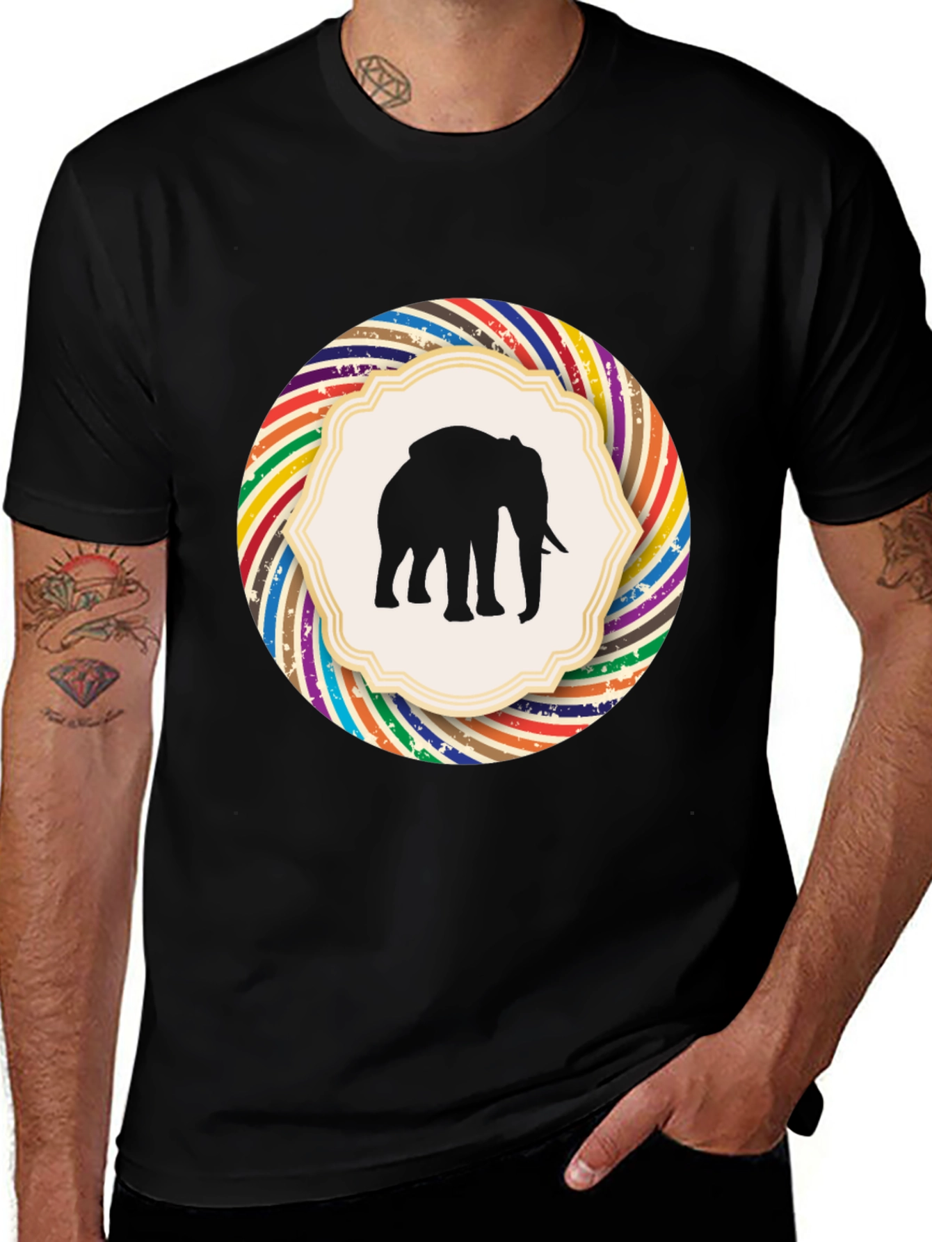 Elephant Silhouette Graphic Tee