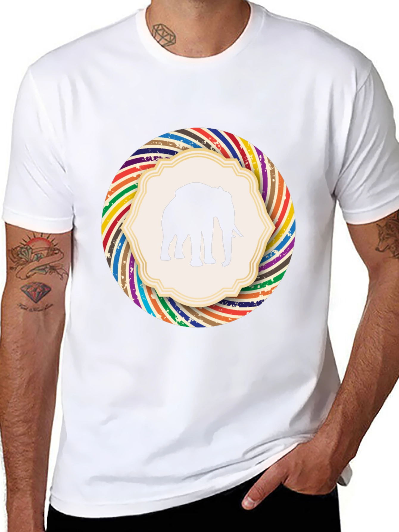 Elephant Silhouette Graphic Tee