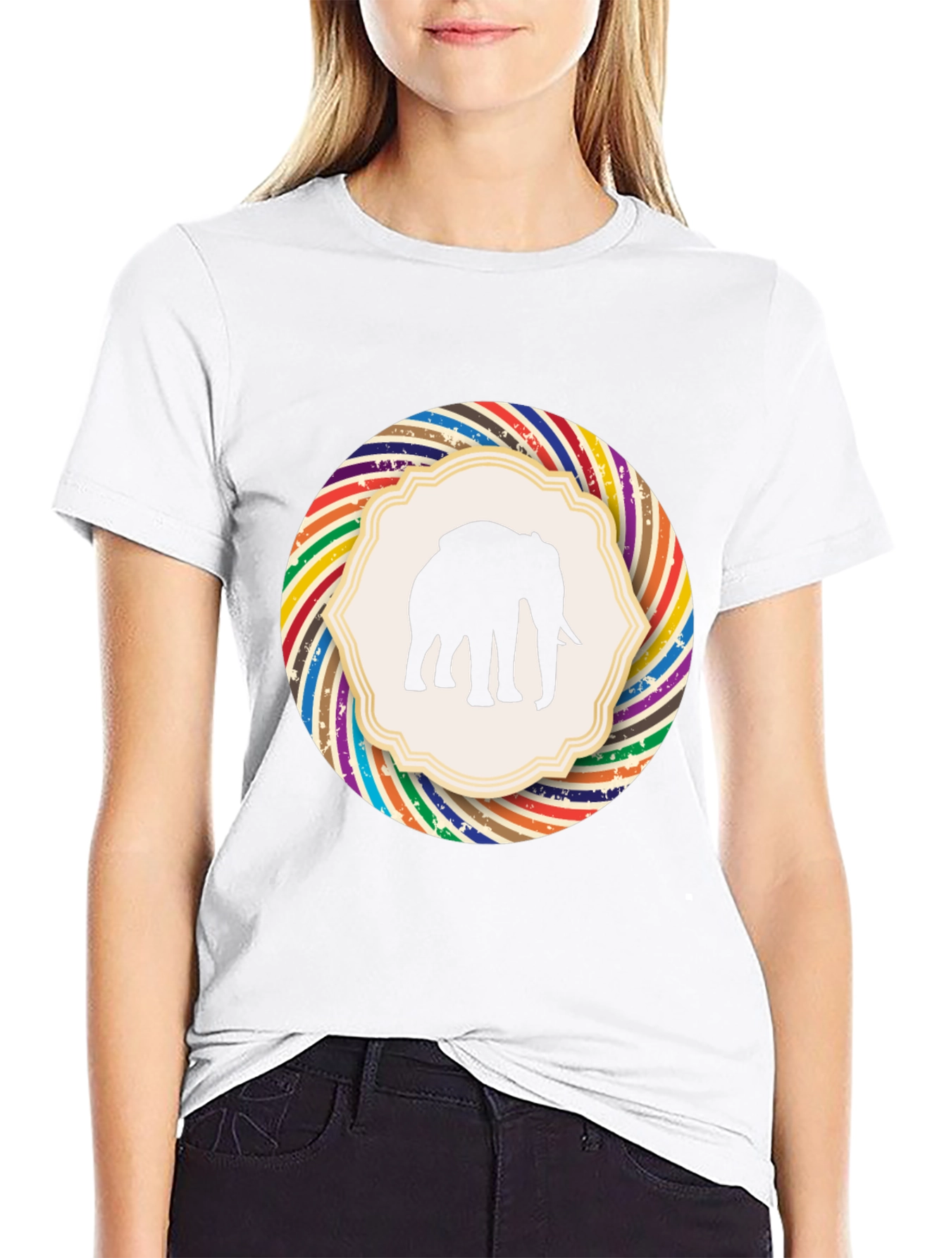 Elephant Silhouette Graphic Tee