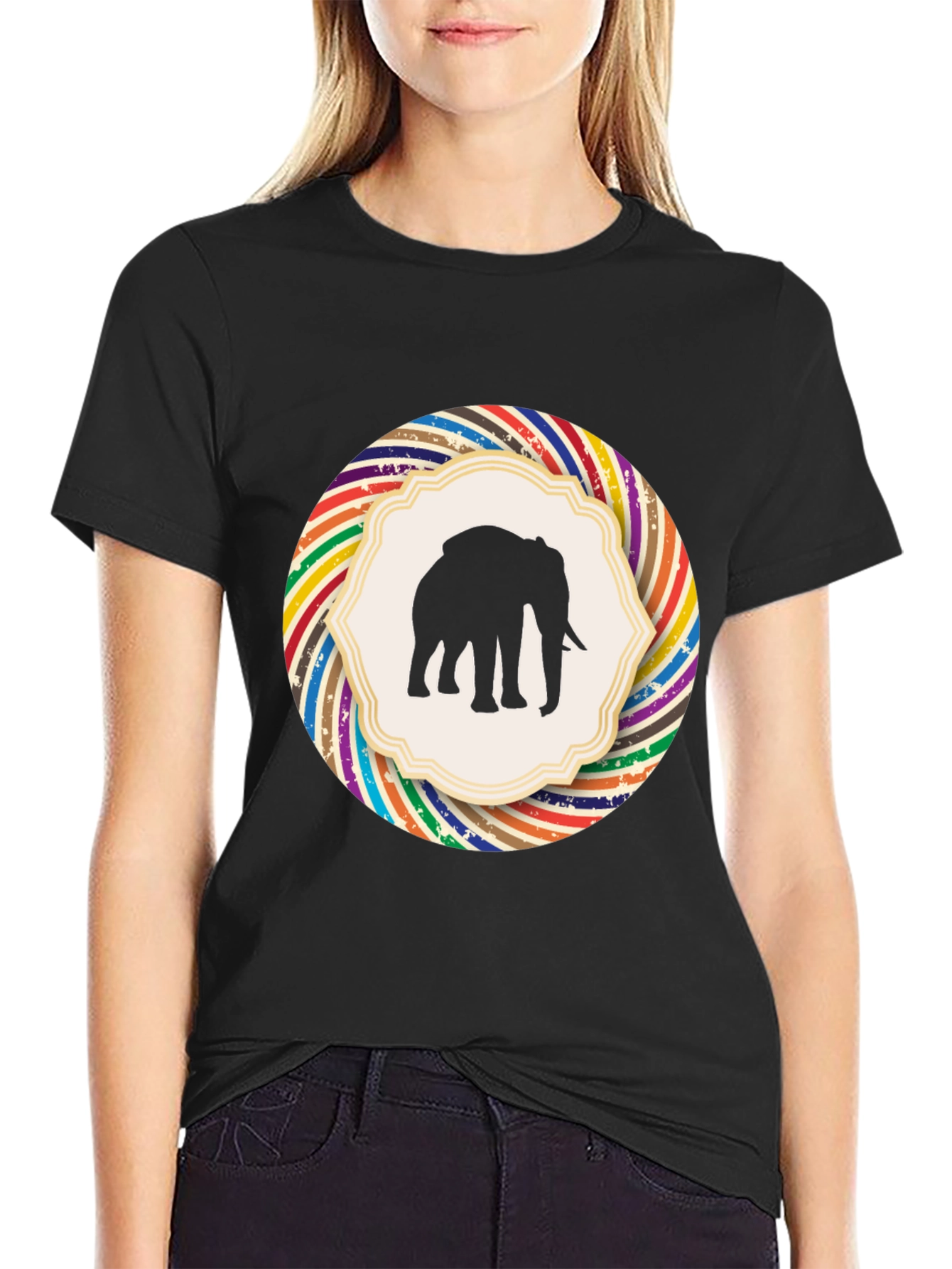 Elephant Silhouette Graphic Tee