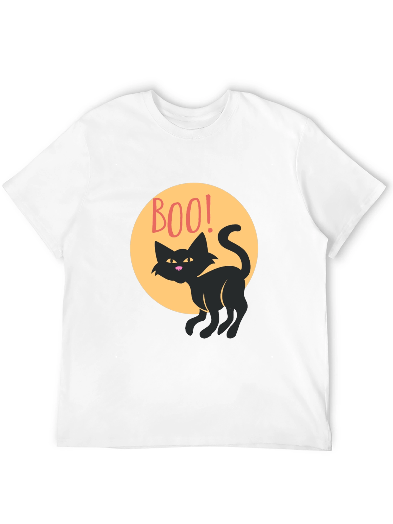 Boo Cat Graphic Tee - Spooky Season Style
