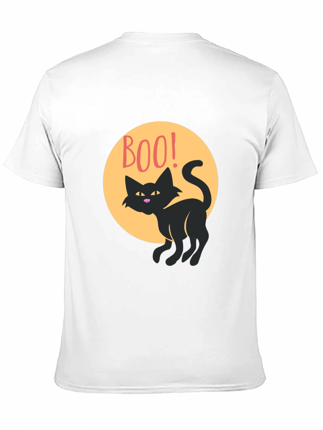 Boo Cat Graphic Tee - Spooky Season Style