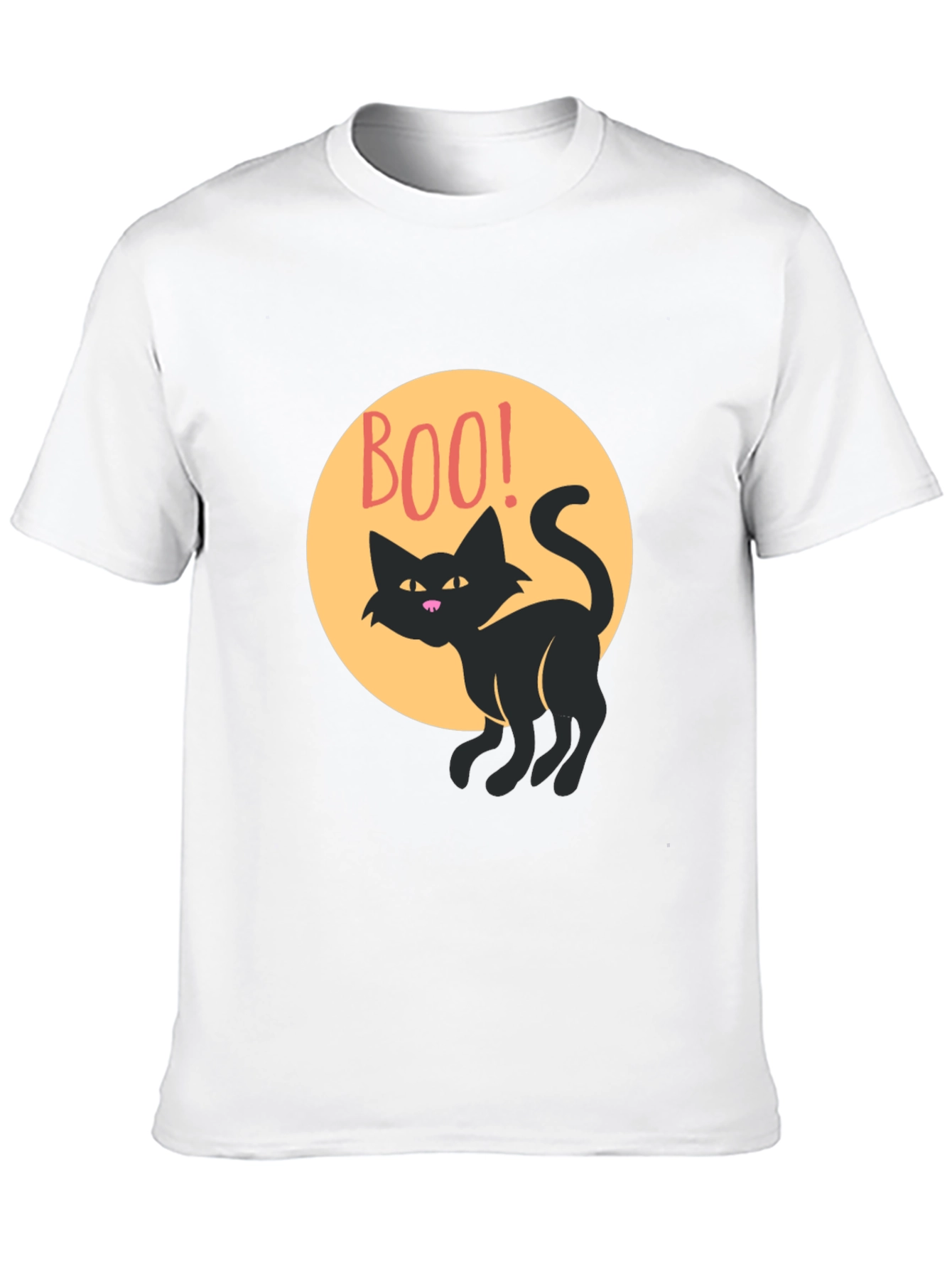 Boo Cat Graphic Tee - Spooky Season Style