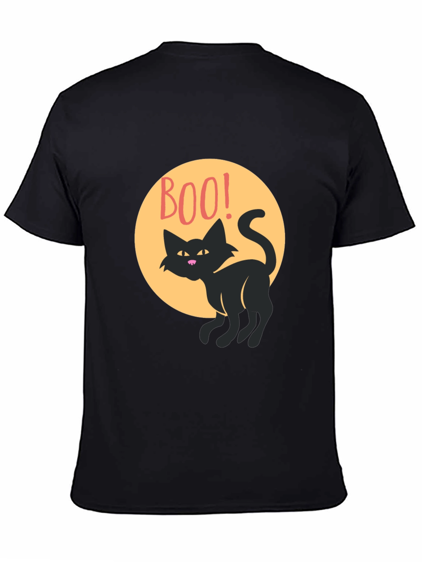 Boo Cat Graphic Tee - Spooky Season Style
