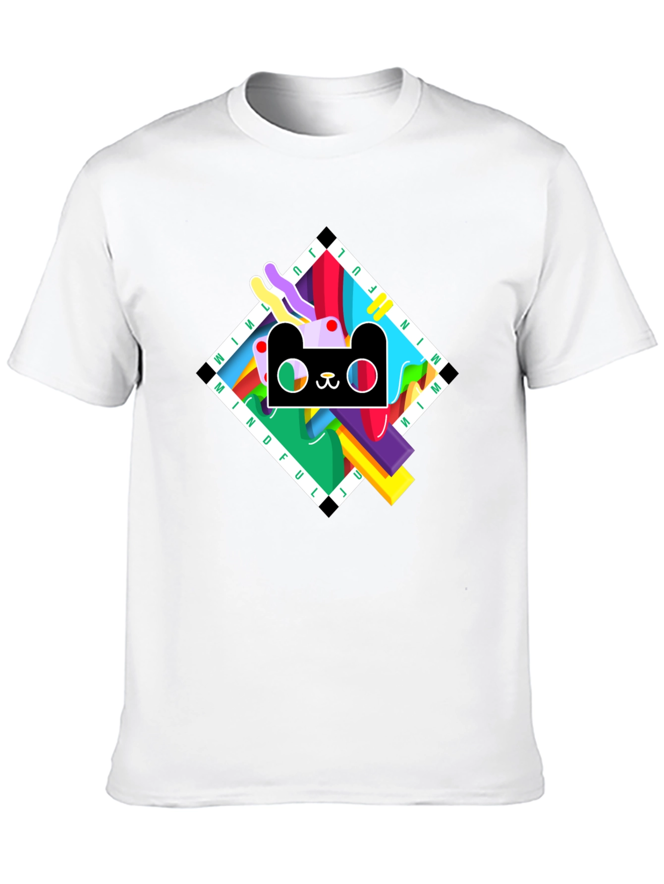 Mindful Graphic Print Black T-Shirt
