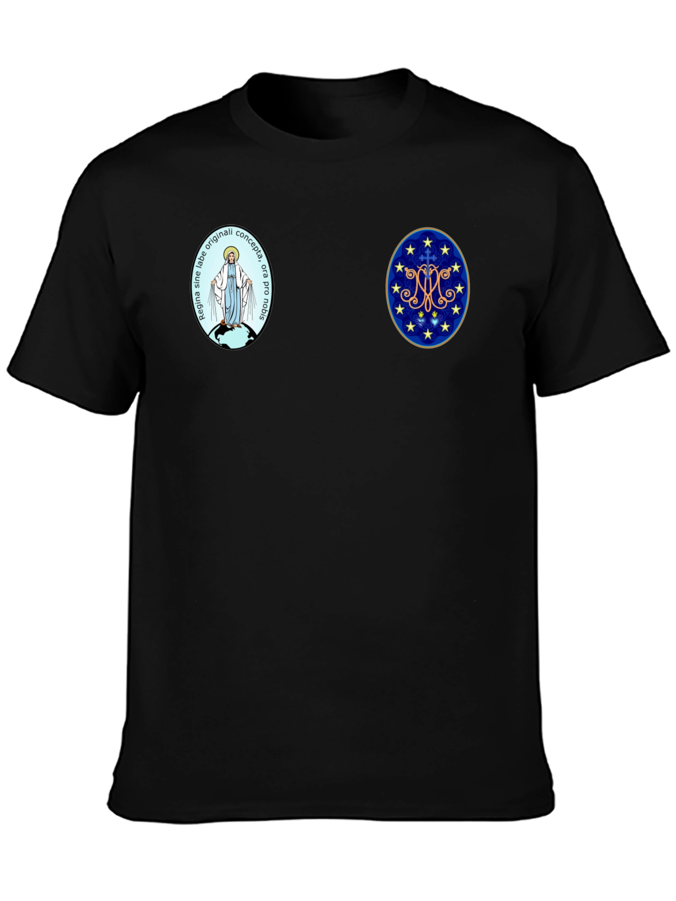 Religious Symbol Graphic Tee - Black