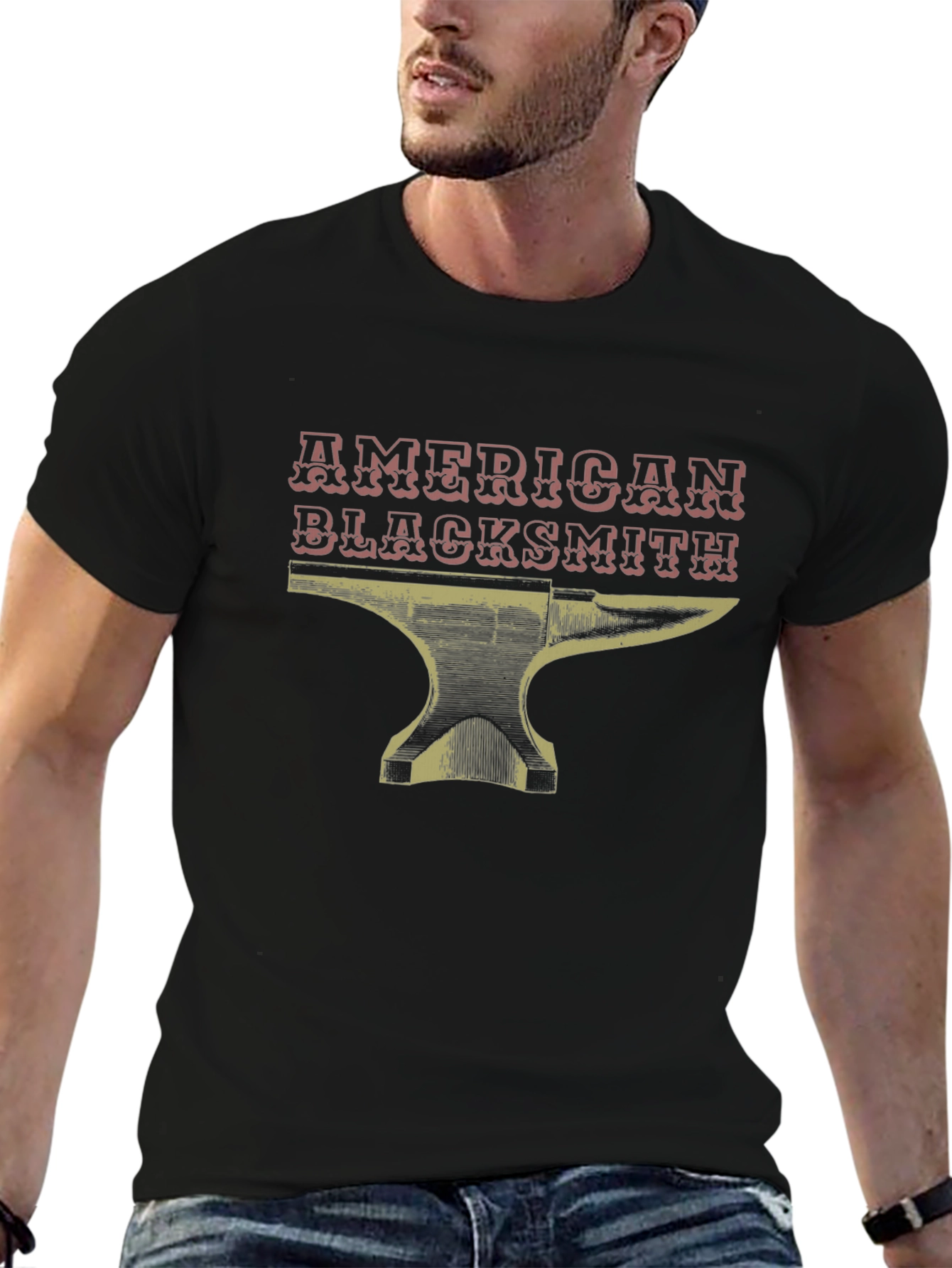 American Blacksmith Anvil Graphic Tee - Black