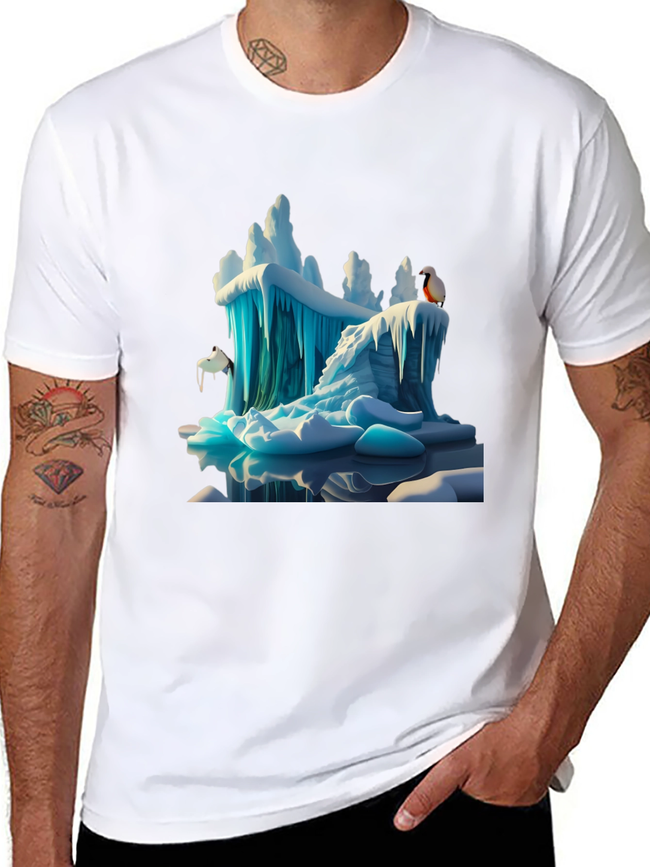 Arctic Ice T-Shirt - Penguin Design
